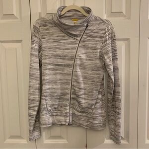 Lole Athletic Zip-up Gray and White Heather Jacket